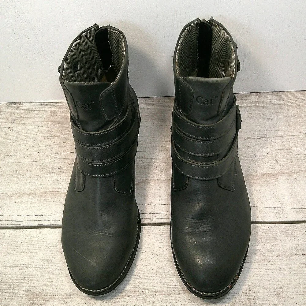 Cat Footwear Women's Vivienne Gray Size 8 Side Buckle boots, Western,